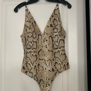 ASTR Snakeprint Bodysuit Size S